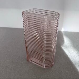 Blush Ripple Glass Vase